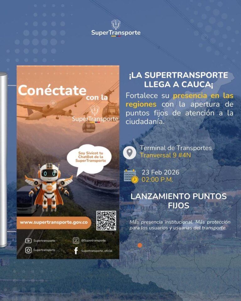 La SuperTransporte llega al Terminal de Transportes Popayán con nuevos Puntos Fijos de Atención